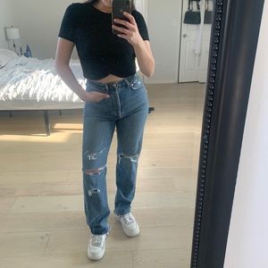 ❌SOLD❌ ZARA BLACK CROP TOP